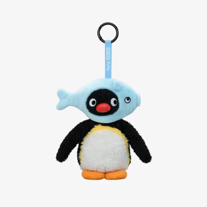 Baby Molly × Pingu Mutlu Balık Tutma Serisi – Vinil Peluş Kolye Kör Kutu