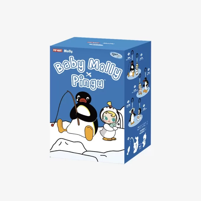 Baby Molly × Pingu Mutlu Balık Tutma Serisi – Vinil Peluş Kolye Kör Kutu