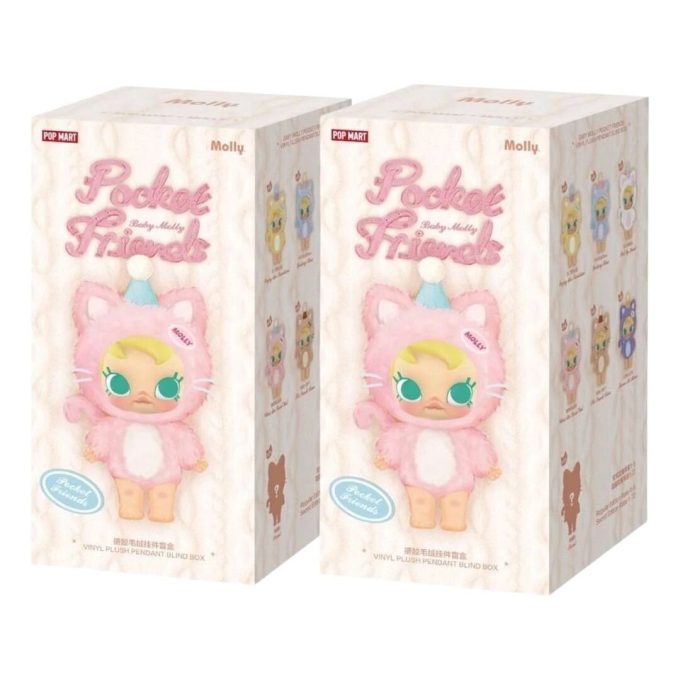 Baby Molly Pocket Friends Vinil Peluş Kolye Mühürlü Kutu (2 Kör Kutu)