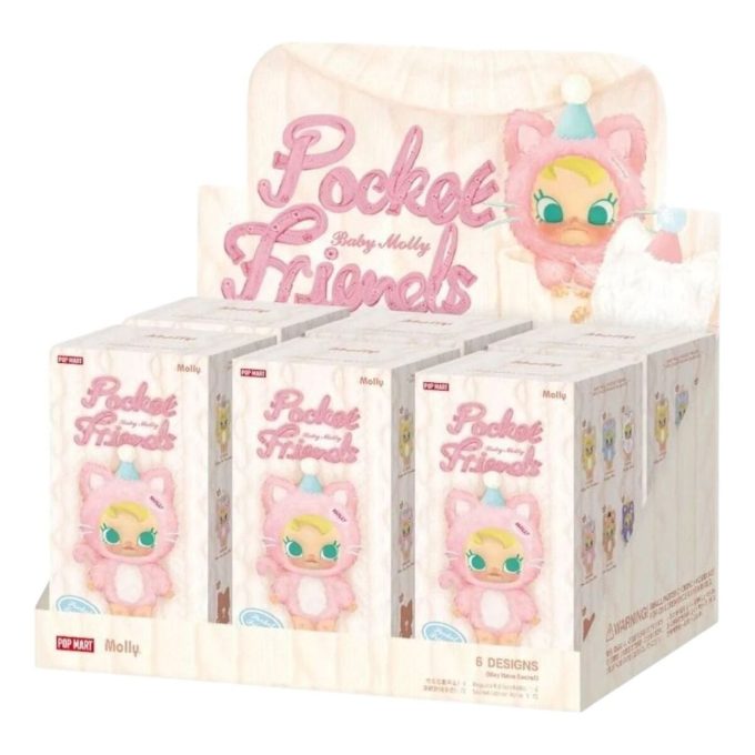 Baby Molly Pocket Friends Vinil Peluş Kolye Mühürlü Kutu (6 Kör Kutu)