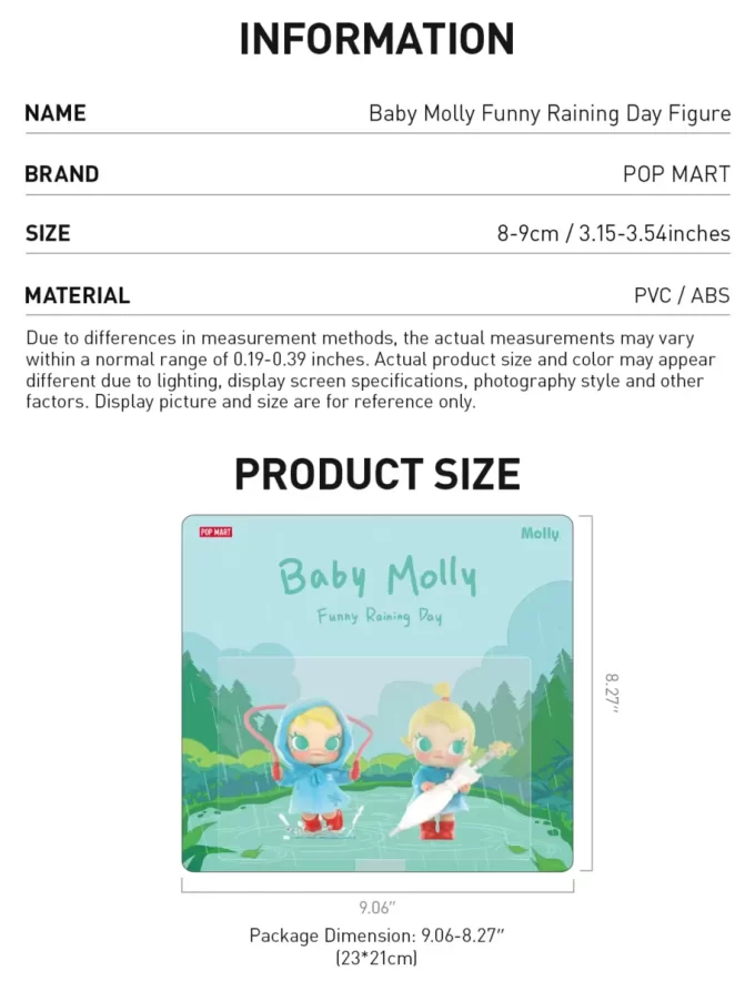 Bebek Molly Komik Yağmurlu Gün Figürü
