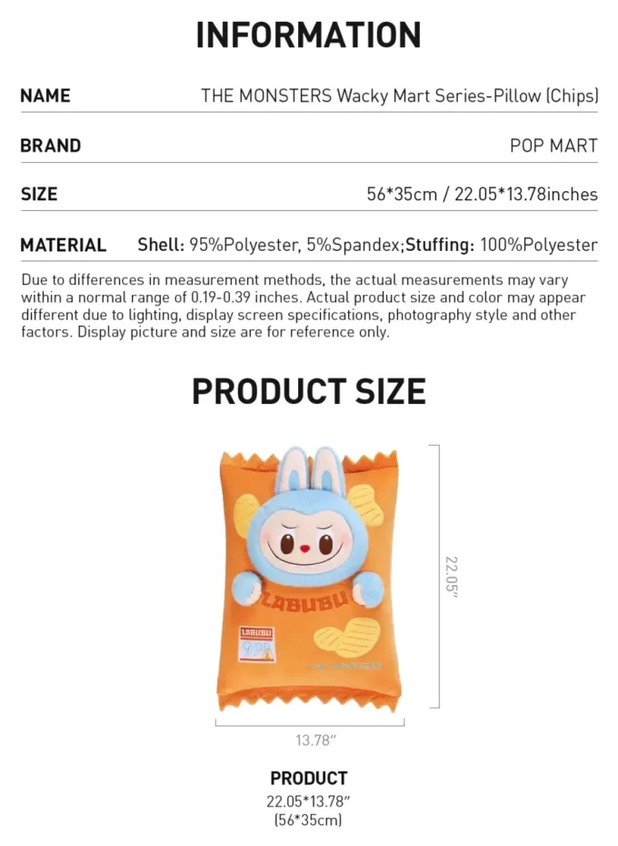 CANAVARLAR Wacky Mart Serisi – Yastık (Cips)