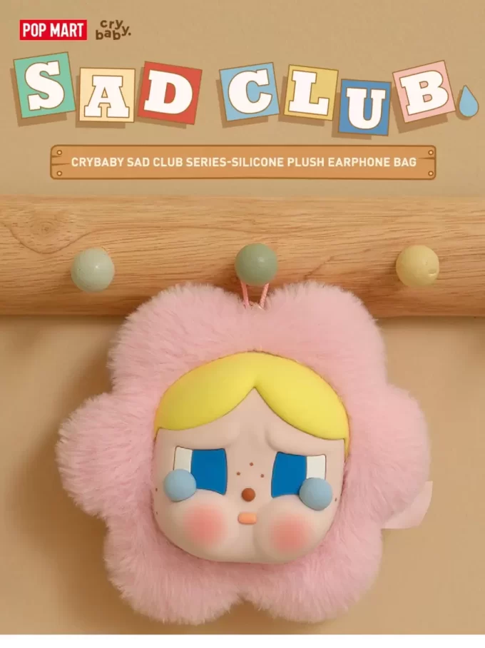 CRYBABY Sad Club Serisi – Silikon Peluş Kulaklık Çantası