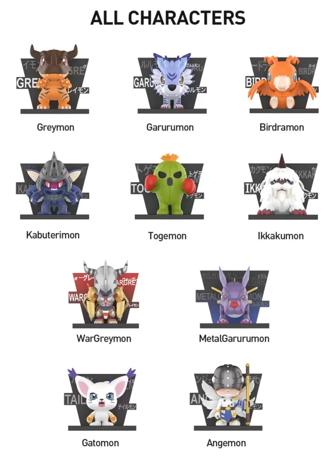 Digimon Adventure Buzdolabı Mıknatısı Serisi Figürleri