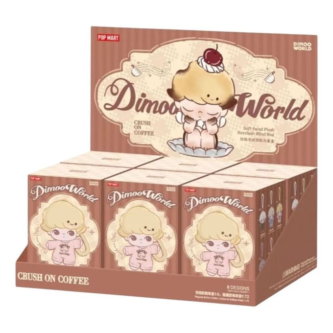 Dimoo Crush on Coffee Peluş Anahtarlık Mühürlü Kutu (6 Kör Kutu)