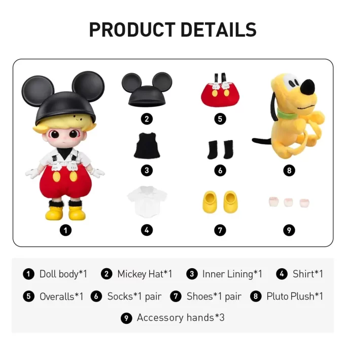 DIMOO MICKEY 1/8 Aksiyon Figürü