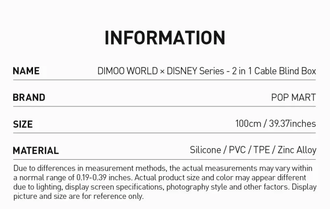 DIMOO WORLD × DISNEY Serisi – 2’si 1 Arada Kablo Kör Kutusu