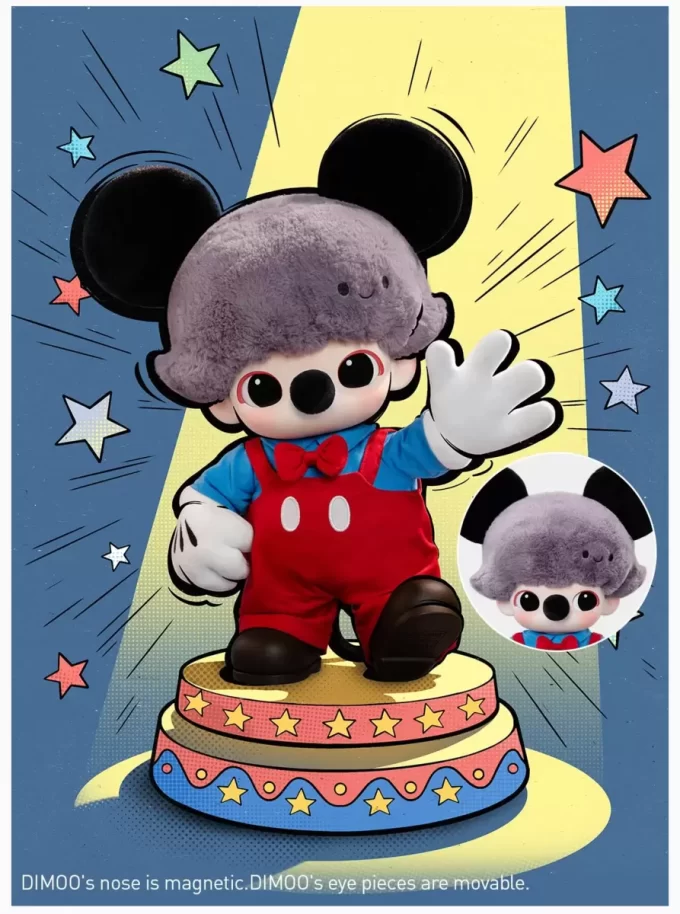 DIMOO WORLD × DISNEY Serisi – Mickey Vinil Peluş Çanta