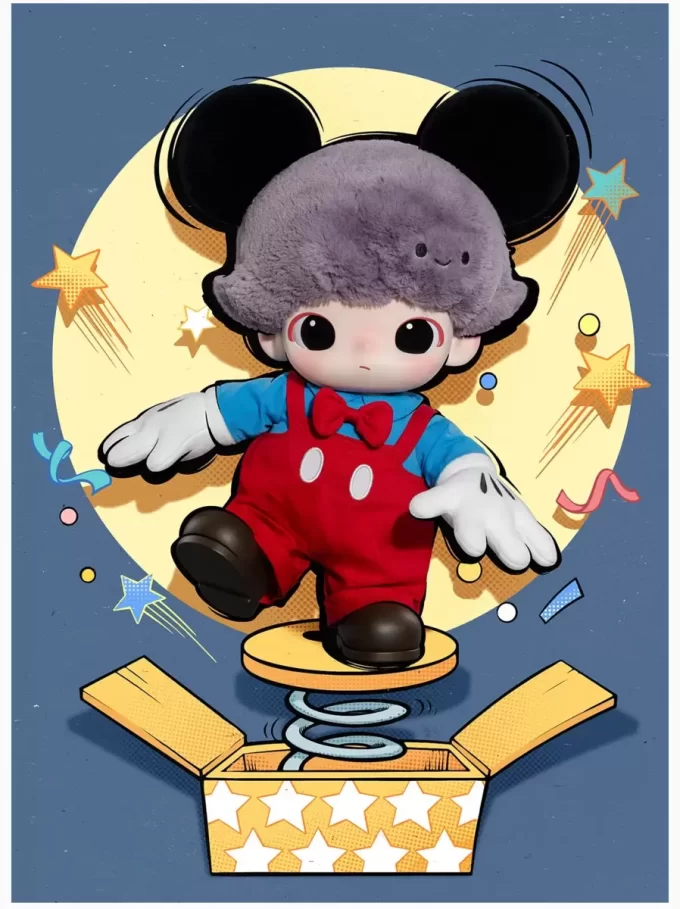 DIMOO WORLD × DISNEY Serisi – Mickey Vinil Peluş Çanta