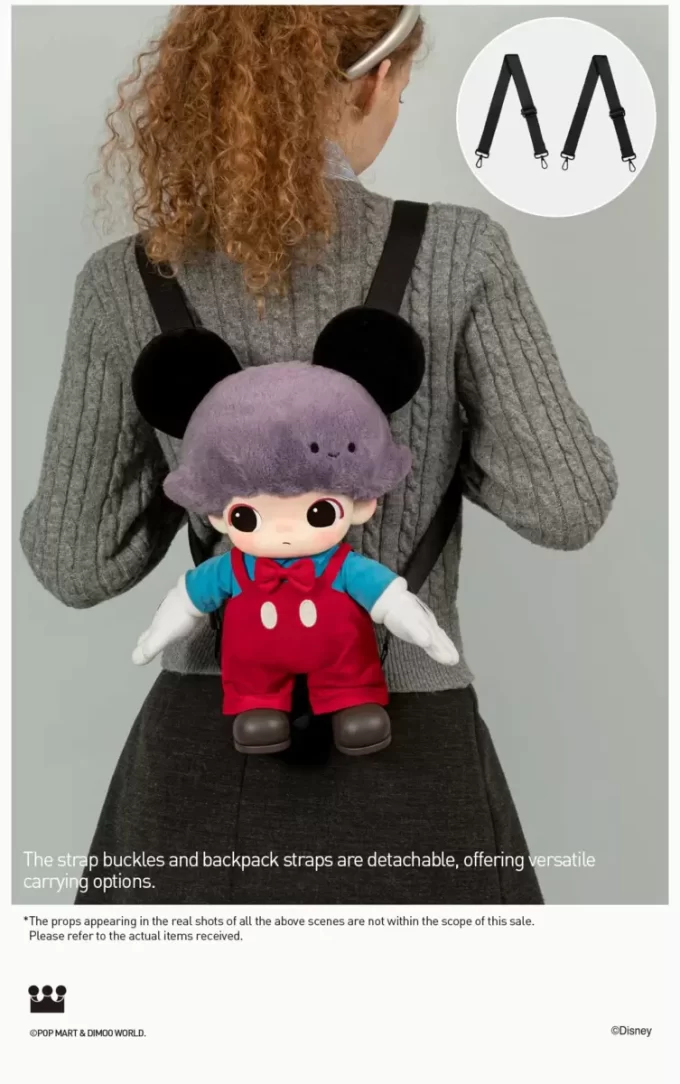 DIMOO WORLD × DISNEY Serisi – Mickey Vinil Peluş Çanta