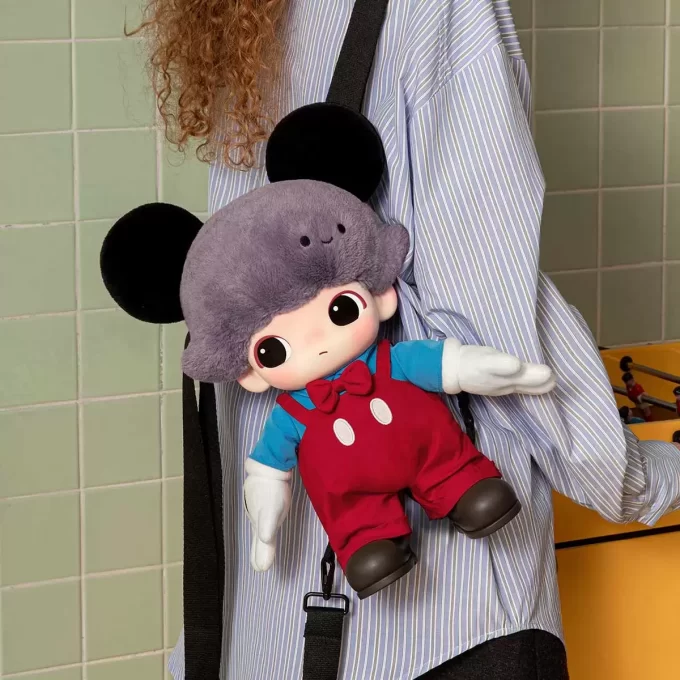 DIMOO WORLD × DISNEY Serisi – Mickey Vinil Peluş Çanta