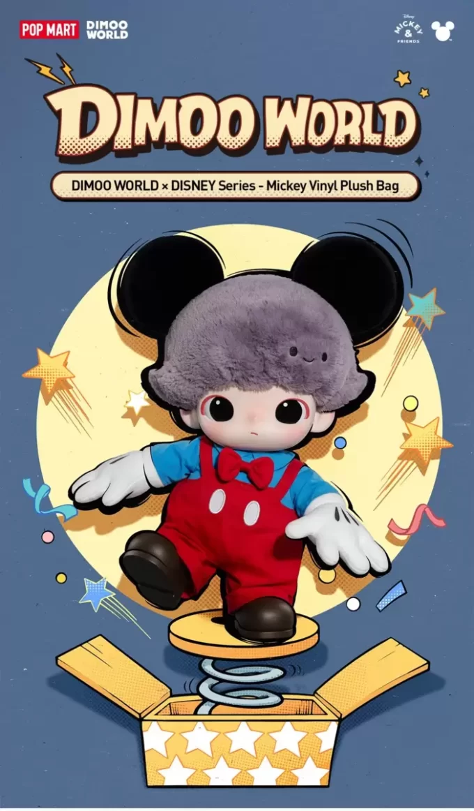 DIMOO WORLD × DISNEY Serisi – Mickey Vinil Peluş Çanta