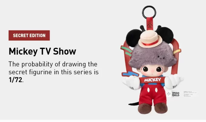 DIMOO WORLD × DISNEY Serisi – Vinil Peluş Anahtarlık Kör Kutu