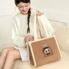 Klasik Çanta Serisi – LABUBU Peluş Tote Çanta (Kahverengi)