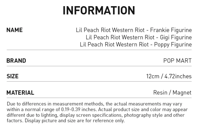 Lil Peach Riot Western Riot Figürinleri