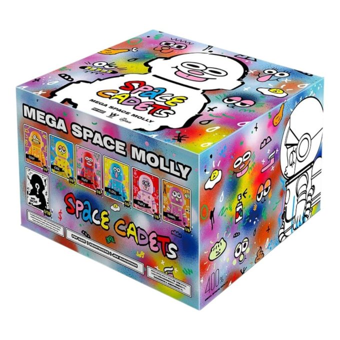 Mega Space Molly 400% Jon Burgerman Space Cadets Mühürlü Kutular (6 Kör Kutu)