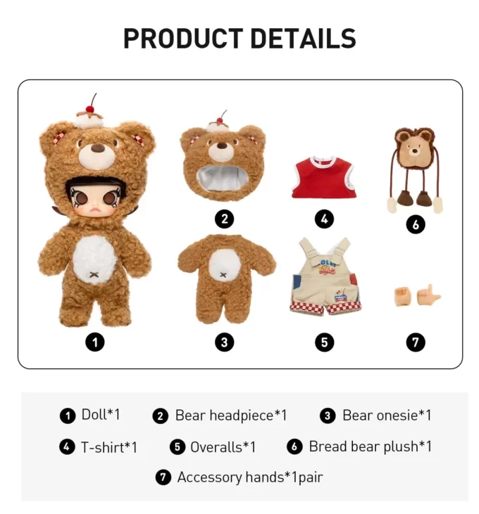 MOLLY Bear Bread 1/8 Aksiyon Figürü