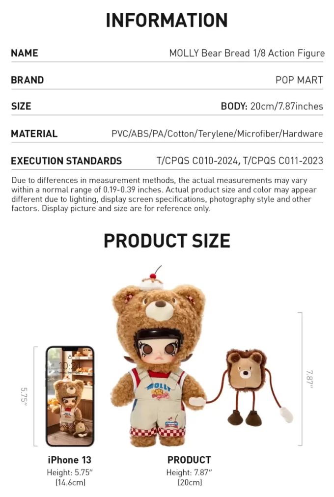MOLLY Bear Bread 1/8 Aksiyon Figürü