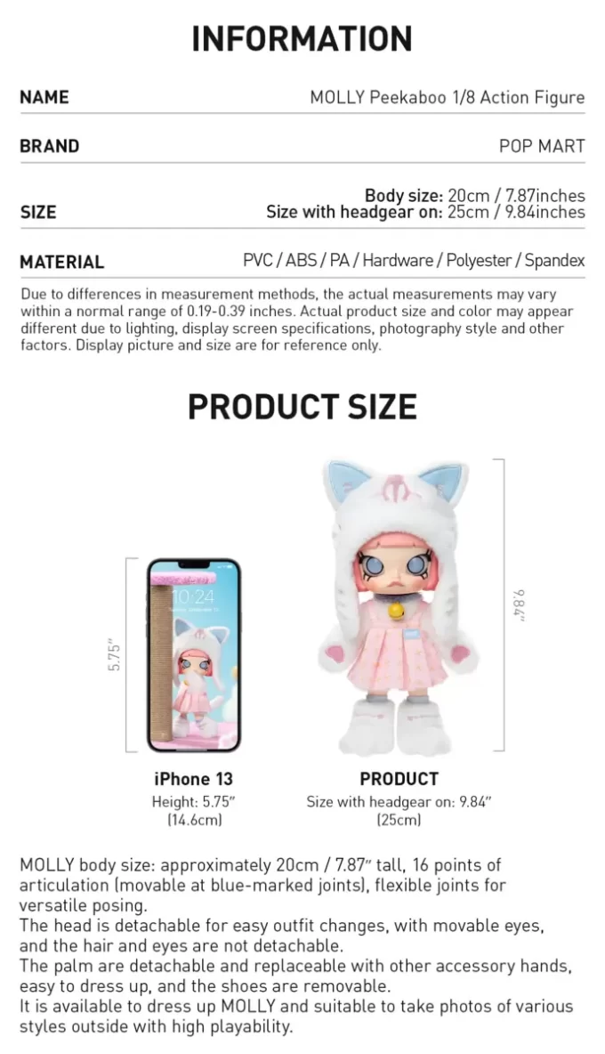 MOLLY Peekaboo 1/8 Aksiyon Figürü