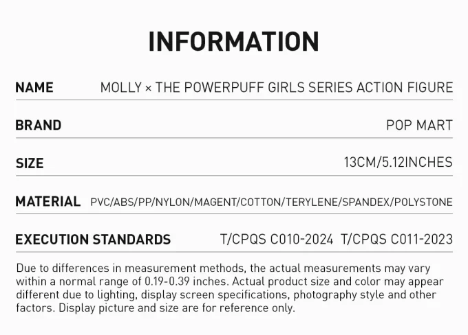 MOLLY × Powerpuff Girls Serisi Aksiyon Figürü