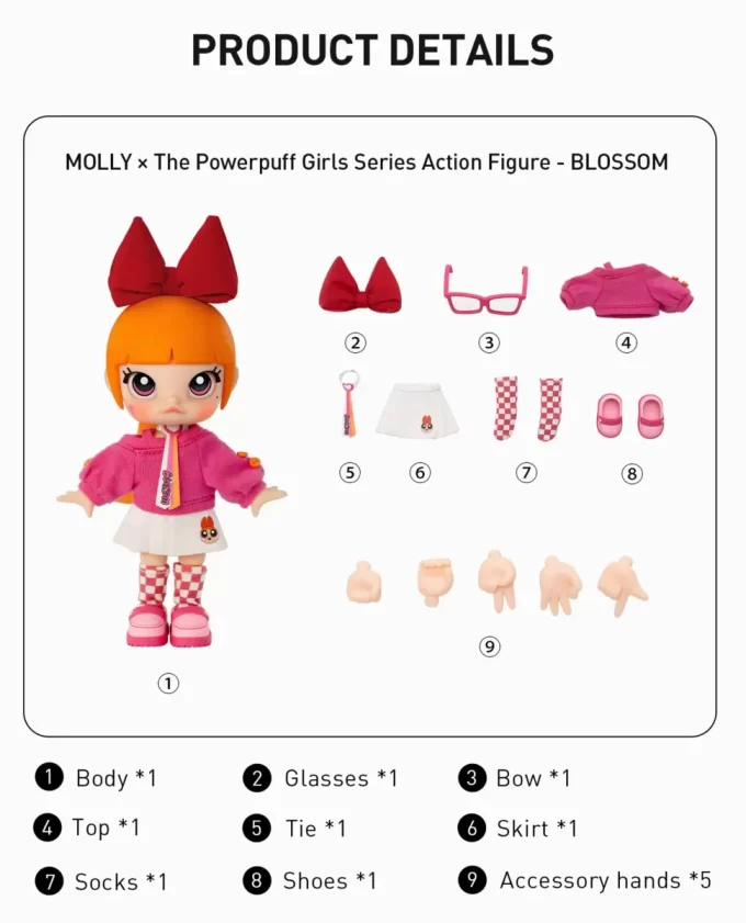 MOLLY × Powerpuff Girls Serisi Aksiyon Figürü