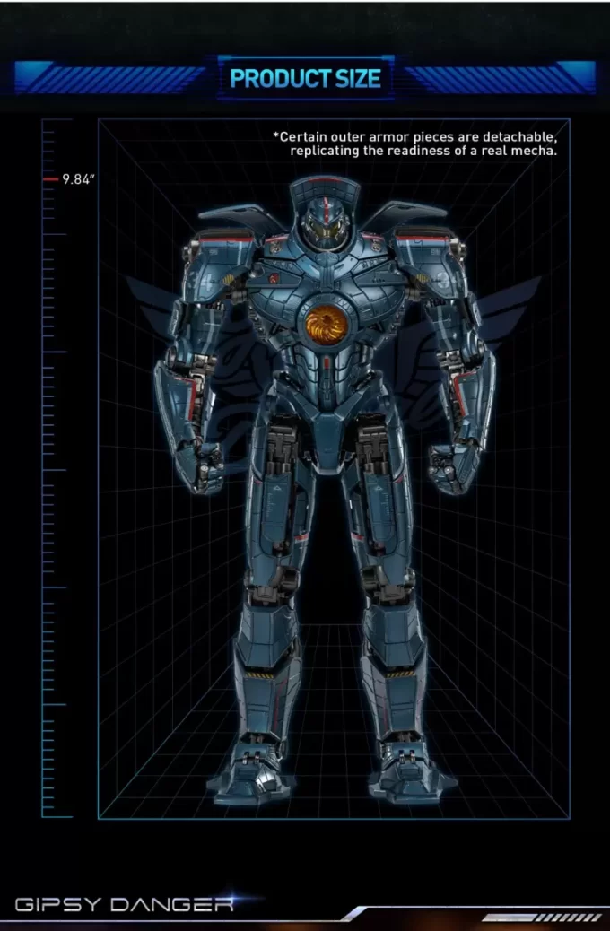 Pasifik Savaşı: Gipsy Danger Pres Döküm Aksiyon Figürü