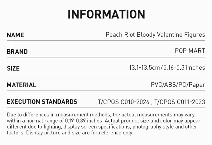 Peach Riot Bloody Valentine Figürleri