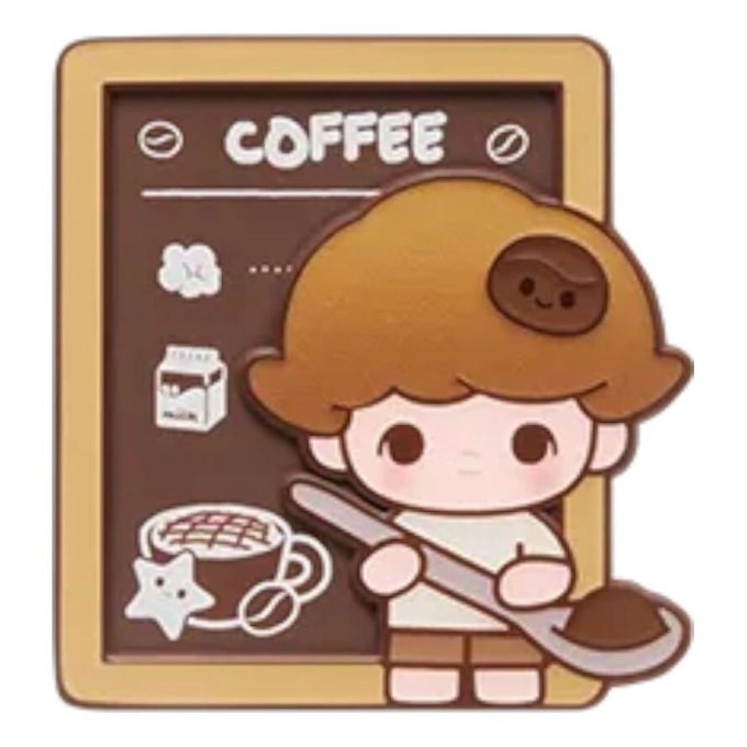 Pop Bean Coffee Factory Buzdolabı Mıknatısı “Dimoo Taze Elde Öğütülmüş”