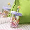 POP BEAN Pijama Partisi Çift Katmanlı Pipetli Bardak