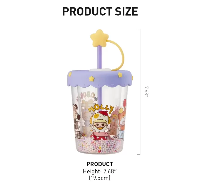 POP BEAN Pijama Partisi Çift Katmanlı Pipetli Bardak
