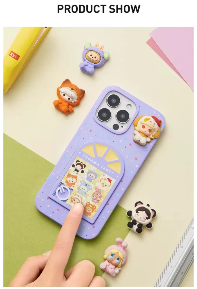 POP BEAN Pijama Partisi Kayar Delikli Telefon Kılıfı