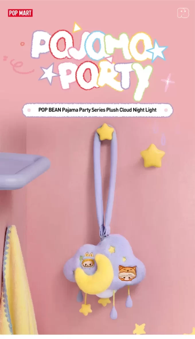 POP BEAN Pijama Partisi Peluş Bulut Gece Lambası