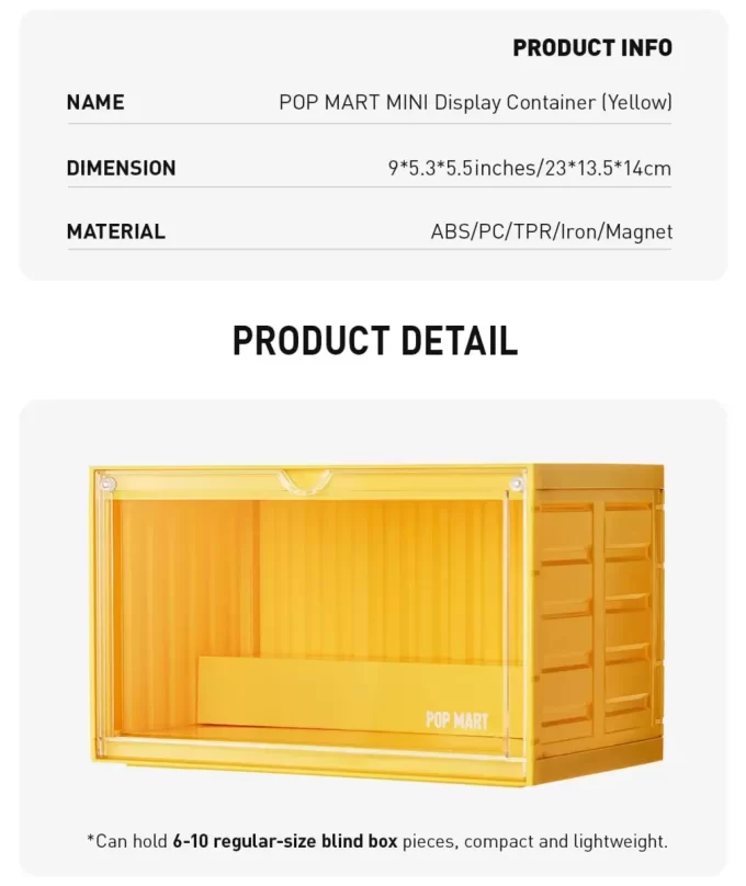 POP MART MİNİ Sergileme Kabı