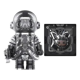 Pop Mart x CLOT Mega Space Molly Black Alienegra Seti %400 + 3D Stereoskopik Boyama Seti
