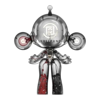 Pop Mart x Clot Skullpanda Mega Yenilmez Aşk Figürü %1000