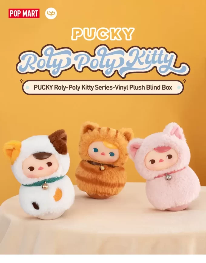 PUCKY Roly-Poly Kitty Serisi – Vinil Peluş Kör Kutu