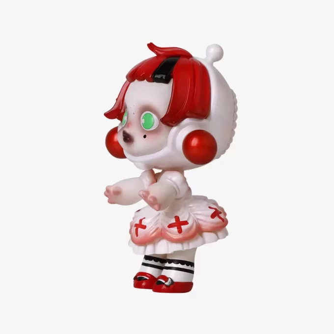SKULLPANDA Beyaz Hizmetçi Figürü