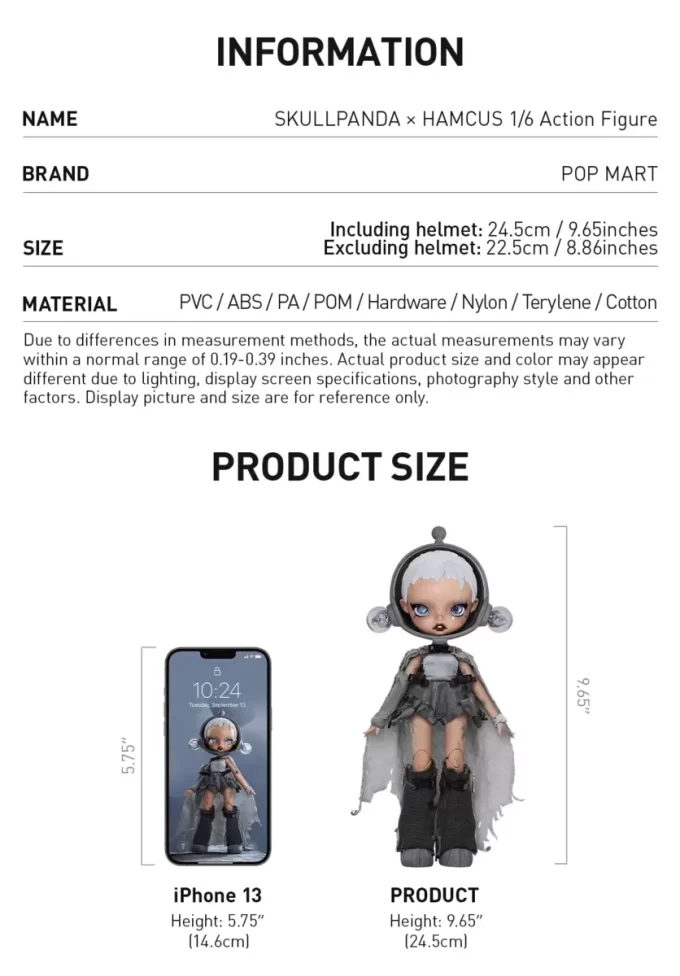 SKULLPANDA × HAMCUS 1/6 Aksiyon Figürü