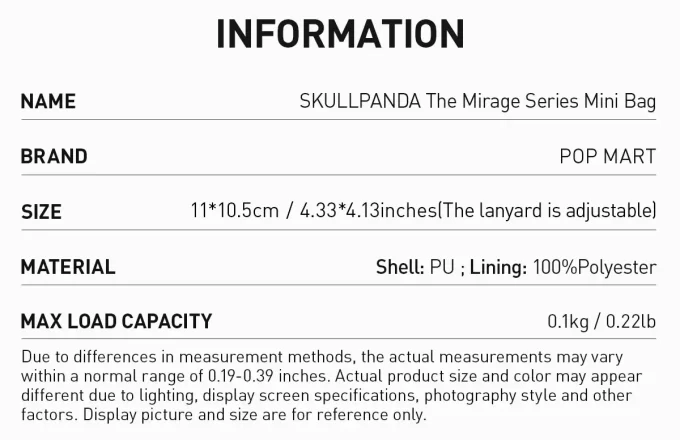 SKULLPANDA Mirage Serisi Mini Çanta