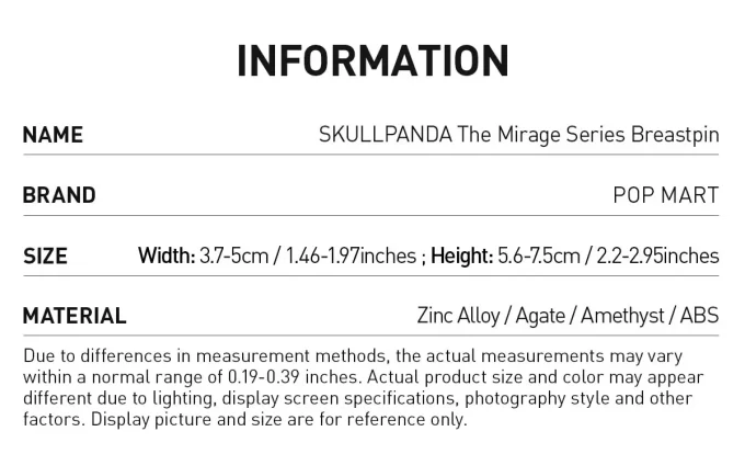 SKULLPANDA The Mirage Serisi Göğüs İğnesi