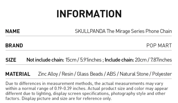 SKULLPANDA The Mirage Serisi Telefon Zinciri