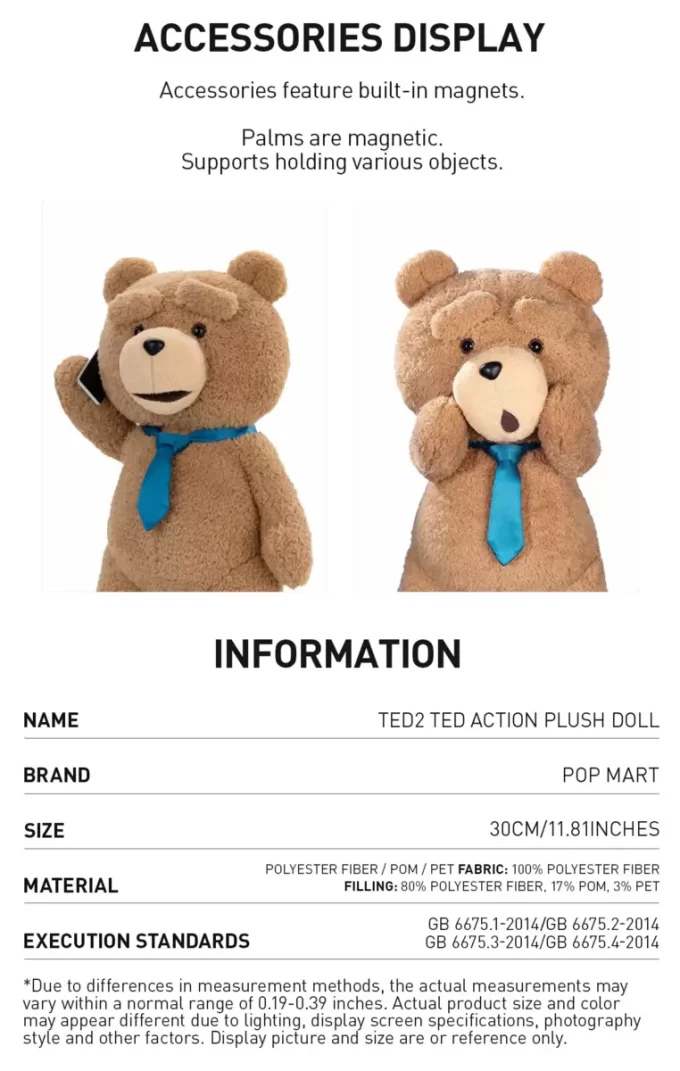 Ted2-ted Aksiyon Peluş Figürü