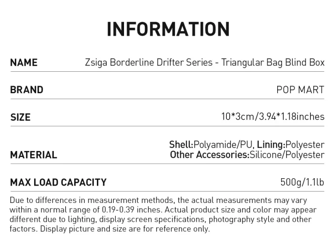 Zsiga Borderline Drifter Serisi – Üçgen Çanta Kör Kutu